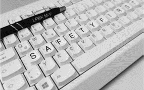 Tastatur mir Aufschrift Safety