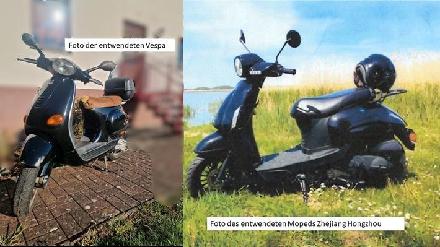 Bilder der entwendeten Mopeds