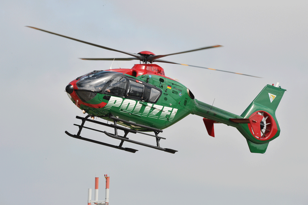 Polizeihubschrauber im Einsatz